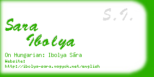 sara ibolya business card